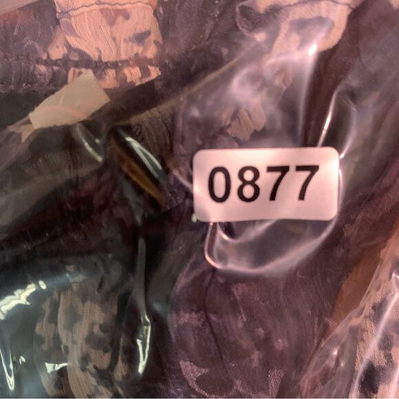 Joie Floral Midi Shift Dress Sz L Navy Dark Cottage Romantic Flowy Chiffon - Picture 11 of 11